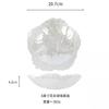 Novo prato de flor de jade branco vidro de cristal prato de flor irregular tinta preta e branca decoração de sala de estar de casa prato de frutas
