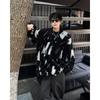 Camisa de Punto de Lana Imitación Visón Otoño e Invierno para Hombre Estilo Perezoso Oversize Suave y Sedoso Suéter Estilo Coreano Rudo Atractivo Cuello Redondo Top de Pareja