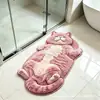 Tapete de Imitação de Caxemira para Gatos Mais Vendido Transfronteiriço, Sala de Estar, Quarto, Tapete de Cabeceira, Absorvente de Água, Antiderrapante, Tapete de Chão para Banheiro