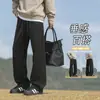 Calças casuais masculinas, coleção outono 2026, novas calças de moletom atléticas de corte reto, modelagem solta, com bom caimento
