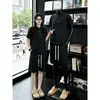 Tendencia de moda de verano: Conjunto de playera tipo polo para hombre de talla grande, ajuste holgado deportivo casual, combinación versátil de manga corta y shorts