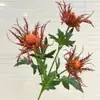 Ramo de flores de eneldo artificial de 3 puntas para arreglo de escena, decoración del hogar, flores de eneldo de alta gama para bodas, flores artificiales