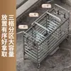 Caja de Almacenamiento para Palillos Estante de Cocina Soporte para Palillos sin Taladro Jaula para Palillos de Acero Inoxidable Estante Escurridor para Cubiertos de Mesa