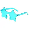 Nuevas Gafas de Sol de Estrella de Cinco Puntas Transfronterizas Gafas Decorativas de Estrella de Color Caramelo Estilo Europeo y Americano Divertidas para Fiesta Baile