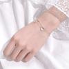 Pulsera de plata de ley 925 con forma de estrella y diseño creativo para mujer, estilo ins, estilo Wang Qingquan, bonita pulsera combinable con decoración para niña.