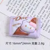 Lindo miau chocolate comida juego dibujos animados diy joyería pegamento de crema resina pequeños accesorios hebilla de zapato con agujero material
