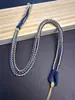 Colar Corda de Quatro Fios de Algodão Torcido à Mão com Nó Vajra, Cordão de Colar Trançado de Corda Grossa, Cordão de Pingente Thangka Estilo Étnico do Tibete
