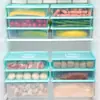 Organizador de Cozinha Caixa de Conservação de Frutas e Legumes Temporizador Caixa de Armazenamento para Geladeira Caixa de Congelador de Plástico Bolinhos Congelados