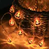 Guirnalda de luces LED de Halloween luz de calabaza calavera guirnalda de luces pequeñas bar centro comercial casa embrujada accesorios de decoración adornos