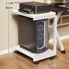 Soporte de torre para computadora de escritorio, estante móvil para gabinete de escritorio, estante de almacenamiento con carrito multicapa para escritorio de oficina