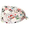 [En Stock] Gorro Quirúrgico Transfronterizo de Amazon para Personal Médico Oral y Dental Dibujo Animado Gorro de Enfermera Navideño