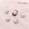 Acessórios de Nail Art em Liga Desenho Animado Urso Rosto Sorridente Coração Torto Diamante Textura Tridimensional Retrô Decoração de Unha Fabricante Entrega Direta