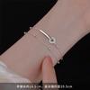 Pulsera de hebilla de plata esterlina 925 Pulsera simple exquisita de lujo ligero para mujer Pulsera de nicho de alta gama para amigas