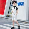 Traje de verano para niños, estilo coreano, chaleco de color sólido, conjunto de dos piezas para niñas de flores, vestido de actuación para anfitriones
