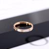 Anillo Simple Retro Mariposa Zircón Frijol Blanco Acero Titanio Diseño Nicho para Mujer Personalidad Celebridad de Internet Anillo de Moda Dorado de 18k