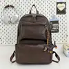Mochila de Viagem Casual de Negócios Masculina Nova em PU de Alta Qualidade, Bolsa Simples e Leve para Laptop