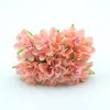 Mini ramo de rosas artificiales de seda, flores falsas realistas para decoración de bodas, decoración de cajas de dulces, escaparates y ambientes interiores