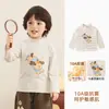 Panda Kaka Bebê Gola Meia Alta Camiseta Básica Roupa de Inverno Meninos Camiseta de Manga Longa Outono e Inverno Meninas Bebê Crianças Top