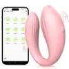 Mannokara App Vibrador de Borracha Totalmente Coberto Vestível Vibrador de Cabeça Dupla Interno e Externo Dispositivo de Masturbação Feminina Atacado de Fábrica