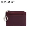 Cartera de Monedas con Patrón de Lona Ultra Delgada Transfronteriza Llavero con Tirador de Una Palabra Funda Protectora de Identificación Portatarjetas con Múltiples Ranuras para Tarjetas