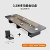 Mesa de conferência moderna minimalista, mesa pequena para reuniões, mesa longa para discussões, bancada de trabalho, conjunto de mesa e cadeira para sala de conferências de treinamento de escritório