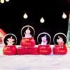 Bestseller transfronterizo: Bola de cristal de postre navideño, mini bola de agua de colores brillantes, adorno de escritorio, decoración de luz ambiental