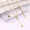 Collar de Acero Inoxidable Ajustable con Colgante de Perla con Cadena de Titanio Acero Chapado al Vacío en Oro de 18 Quilates Cadena para Clavícula con Colgante de Perla