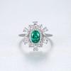 PAG &amp; MAG Anillo de topacio azul cielo, joyería de plata S925, color sintético, tesoro, temperamento europeo y americano, joyería para banquetes, venta al por mayor