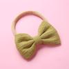 Musselina europeia e americana Gravata borboleta de algodão puro Nylon Hair Band Baby Super Soft Crepe Cotton Yarn Fabric Headband Baby Headwear