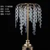 Adereços de Casamento, Suportes de Flores de Mesa de Cristal, Marcadores de Corredor de Acrílico, Castiçais de Gelo para Salão de Casamento, Ornamentos de Arte em Ferro, Decorações
