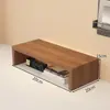 Soporte Elevador de Monitor de Oficina Retro Estante de Almacenamiento de Madera para Escritorio Base Elevadora de Altura para Computadora de Escritorio
