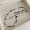 Collar de cuentas de turquesa de piedra natural con diseño de nicho, cadena de clavícula de alta calidad, nuevo collar de estilo chino hecho a mano para mujer.