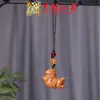 Sándalo Tallado Zodiaco Caballo Cadena para Teléfono Colgante Yiming Xianyuan Llave Madera Maciza Tallada Caballo Llavero Colgante para Coche