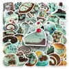 50 Pegatinas de Graffiti Estilo Ins Delgadas e Inteligentes para Pastel Postre Comida Gourmet Creativa Decoración Impermeable Pegatinas para Manualidades DIY