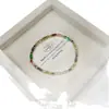 Pulsera Larga de Diamantes de Colores Estilo Xiaohongshu para Mujer, Pulsera de Moda Retro Europea y Americana, Joyería Versátil Única y de Alta Gama