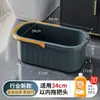 Cubo plano rectangular plegable para mopa, cubo individual, cubo de agua para fregar, cubo cuadrado de plástico, cubo para fregar suelos doméstico