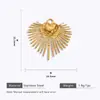 Colgantes de Joyería Transfronterizos Collares de Acero Inoxidable Colgantes Hechos a Mano DIY Colgantes de Joyería de Lujo Ligero Chapados en Oro de 18K Colgantes Versátiles
