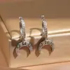 Lote mixto de varios estilos aretes de oro para mujer con colgante geométrico de circón microincrustado joyería de oreja de nicho de alta gama