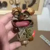 Campanilla de Viento de Cáscara de Fruta Muñeco de Vaina de Frijol Colgante Hecho a Mano DIY para Bolsa de Plantas Llavero Decorativo Regalo Creativo Colgante para Coche