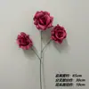 Decoração de flor artificial tom avermelhado em haste única, bola de flor para corredor de flor de seda, material para arranjo de flor de mesa para restaurante e casamentos ao ar livre