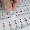 Adesivo de piano Yunzhiqu tecla preta tecla branca escala de cores adesivo espectro de cinco linhas grupo de texto simples em inglês 886149 teclas