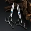 Tijeras de Peluquería con Hoja de Patrón de Dragón de 6.0 pulgadas, Tijeras para Cortar el Cabello, Tijeras Rectas, Tijeras Entresacadoras, Salón de Belleza