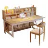Escritorio Computadora de Escritorio para el Hogar Escritorio de Dormitorio Mesa de Estudio para Estudiantes Escritorio Sencillo para Escribir Escritorio con Estantería Integrada Escritorio Sencillo para Oficina