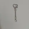Pequeña hebilla en forma de C llavero de forma especial hebilla de perro de metal accesorios para joyería DIY colgante con anillo de 8 palabras llavero