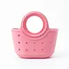 Vacaciones en la Playa Bolso de Playa Eva Accesorios DIY Bolso con Agujeros Bolsa de Mano de Color Sólido Europea y Americana para Exteriores Bolsa de Almacenamiento