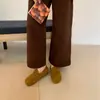 [En Stock] Gamuza de Vaca de Primera Capa Texturizada Estilo Birkenstock Hebilla de Cubierta Completa Versátil Suela Suave Zapatos Planos Cómodos para Mujer