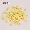 Cuentas Espaciadoras Redondas Gruesas Sólidas de Color Conservante Rellenas de Oro de 14K Accesorios de Materiales para Pulseras Collares Joyería DIY