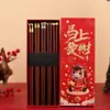 Palillos Creativos del Año del Caballo, Juego de Caja de Regalo para el Hogar de Madera de Ala de Pollo, Palillos de Sándalo Rojo de Año Nuevo, Varios Estilos de Caja Ciega, Compra Grupal, Envío Directo de una Pieza