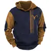 Ropa de otoño e invierno para hombre de importación, sudadera con capucha casual de primavera para hombre con forro de polar, ropa deportiva casual retro con estampado 3D
