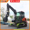 Excavadora Modelo 45 en Stock de Fábrica Máquina de Gancho Pequeño para Ingeniería de Construcción Agrícola Granja Forestal Máquina Pinza para Madera Excavadora Trituradora